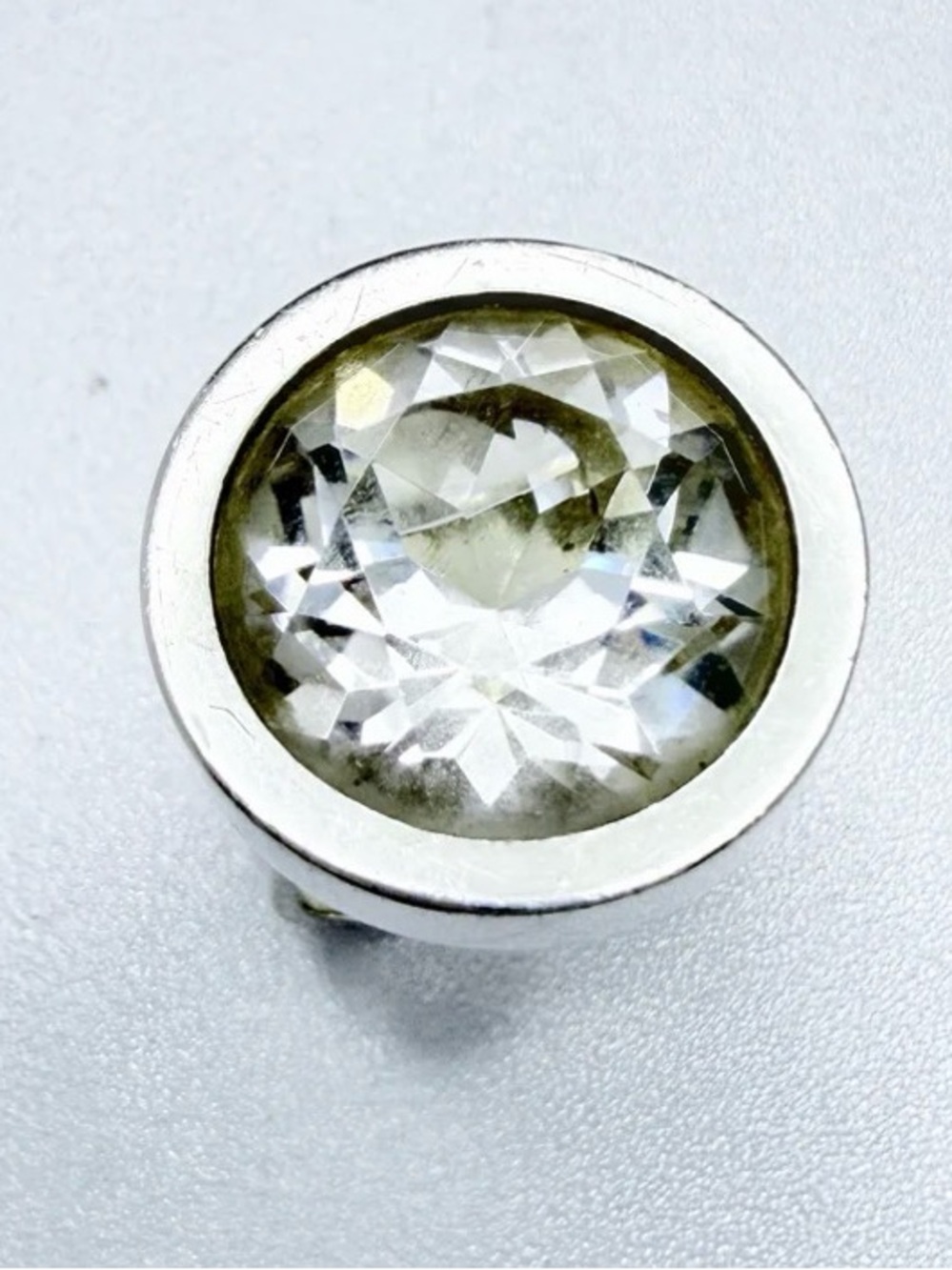 Vintage Sterling Silver Rock Crystal Ring- Elis Kauppi for Kupittaan Kulta sz 6